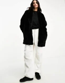 Adidas Originals 'Neutral Court' Faux Fur Coat With Trefoil In