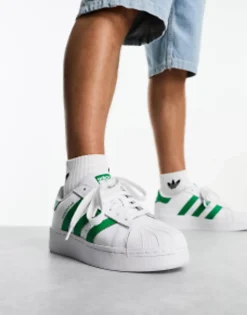 Adidas Originals Superstar Xlg Trainers In Future /Green