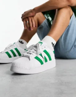 Adidas Originals Superstar Xlg Trainers In Future /Green