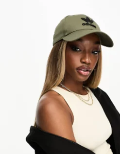 Adidas Originals Trefoil Cap In Olive Khaki