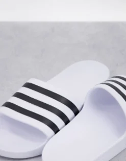 Adidas Swim Adilette Sliders In And Black
