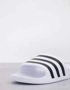 Adidas Swim Adilette Sliders In And Black
