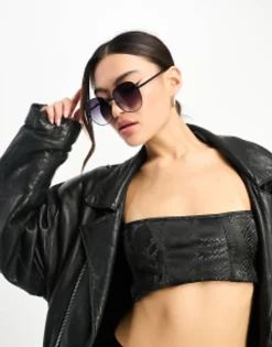Aire Atria Oversized Circle Sunglasses In