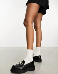 Aldo Baberiel Chunky Loafers With Gold Trim In