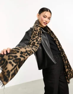 Aldo Fischile Leopard Print Scarf