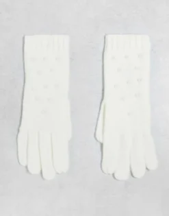 Aldo Shaniee Pearl Embellished Gloves In