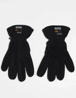 Alpha Industries Label Fleece Gloves In