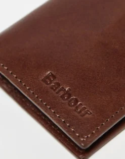 Barbour Colwell Small Billfold Wallet In Brown