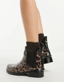 Barbour International Assen Chelsea Boot In Leopard Print