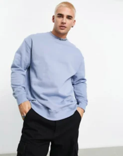 Barbour International Regent Mock Neck Sweatshirt In Blue
