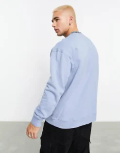 Barbour International Regent Mock Neck Sweatshirt In Blue