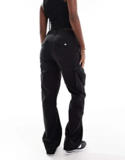 Bershka Straight Leg Cargo Trousers In