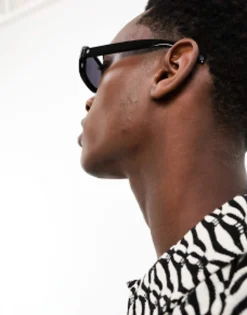 Bershka Thick Frame Square Sunglasses In