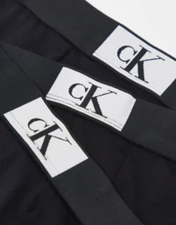 Calvin Klein Ck 96 3 Pack Cotton Low Rise Trunks In