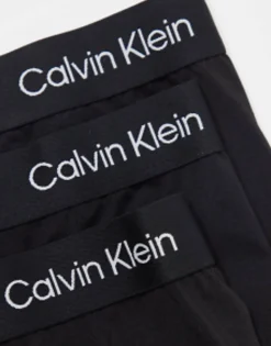 Calvin Klein Ck 96 3 Pack Cotton Low Rise Trunks In