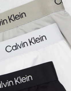 Calvin Klein Ck 96 3 Pack Cotton Low Rise Trunks In Multi
