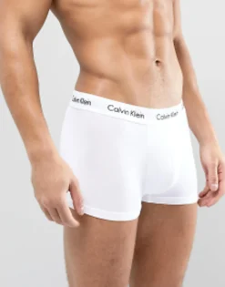 Calvin Klein Cotton Stretch 3 Pack Low Rise Trunks In
