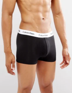 Calvin Klein Cotton Stretch 3 Pack Low Rise Trunks In