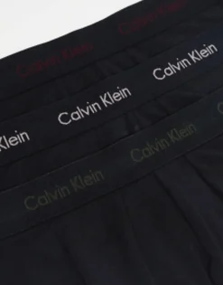 Calvin Klein Cotton Stretch 3 Pack Low Rise Trunks In