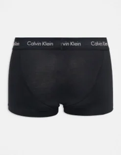 Calvin Klein Cotton Stretch 3 Pack Low Rise Trunks In