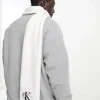 Calvin Klein Jeans Embroidered Scarf In White