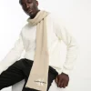 Calvin Klein Jeans Embroidered Scarf In Taupe