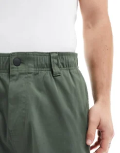 Calvin Klein Jeans Essential Regular Cargo Pants In Dark Green