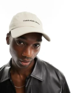 Calvin Klein Jeans Institutional Logo Cap In Taupe