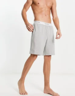 Calvin Klein Lounge Shorts In Grey With Logo Waistband