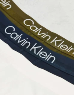 Calvin Klein 3-Pack Trunks In Navy, Grey And Khaki