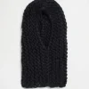 Collusion Chunky Crochet Textured Knit Balaclava In