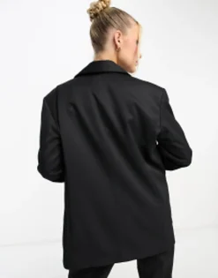 Collusion Oversized Woven Blazer With Pockets In