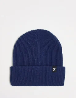 Collusion Unisex Beanie In Navy Blue