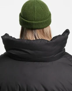 Collusion Unisex Fisherman Beanie With Logo In Green