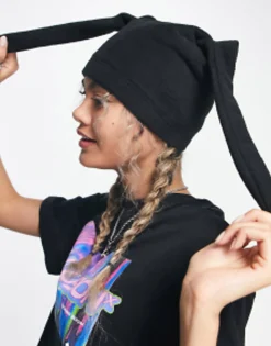 Collusion Unisex Novelty Festival Beanie With Sock Ears In