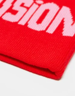 Collusion Unisex Skater Beanie With Logo Knit In