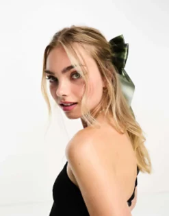 Daisy Street Check Hair Bow In