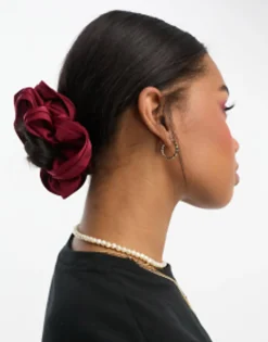 Daisy Street Oversized Satin Scrunchie In