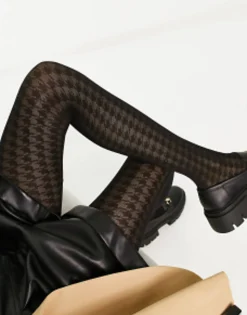Design 30 Denier Houndstooth Tights In