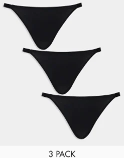 Design 3 Pack Brief In Cotton Tanga In