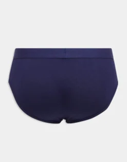 Design 3 Pack Briefs In Red, Navy And Grey