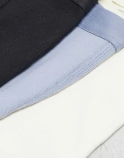 Design 3 Pack Jock Straps In Grey/Black/Off White