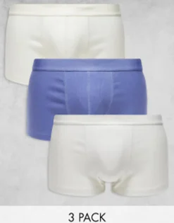 Design 3 Pack Trunks In Navy/Grey/Off White