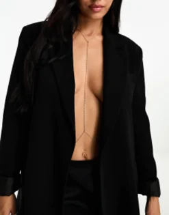 Design Body Harness With Twist Chain Design In Tone