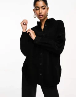 Design Cord Oversized Shirt In