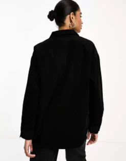 Design Cord Oversized Shirt In