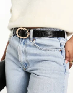 Design Croc Double Circle Waist And Hip Belt