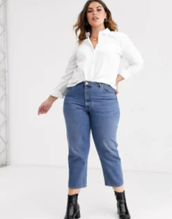 Design Curve Long Sleeve Fitted Shirt In Stretch Cotton In