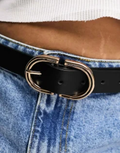 Design Curve Waist And Hip Jeans Belt In