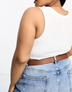 Design Curve Wavy Buckle Waist And Hip Jeans Belt In